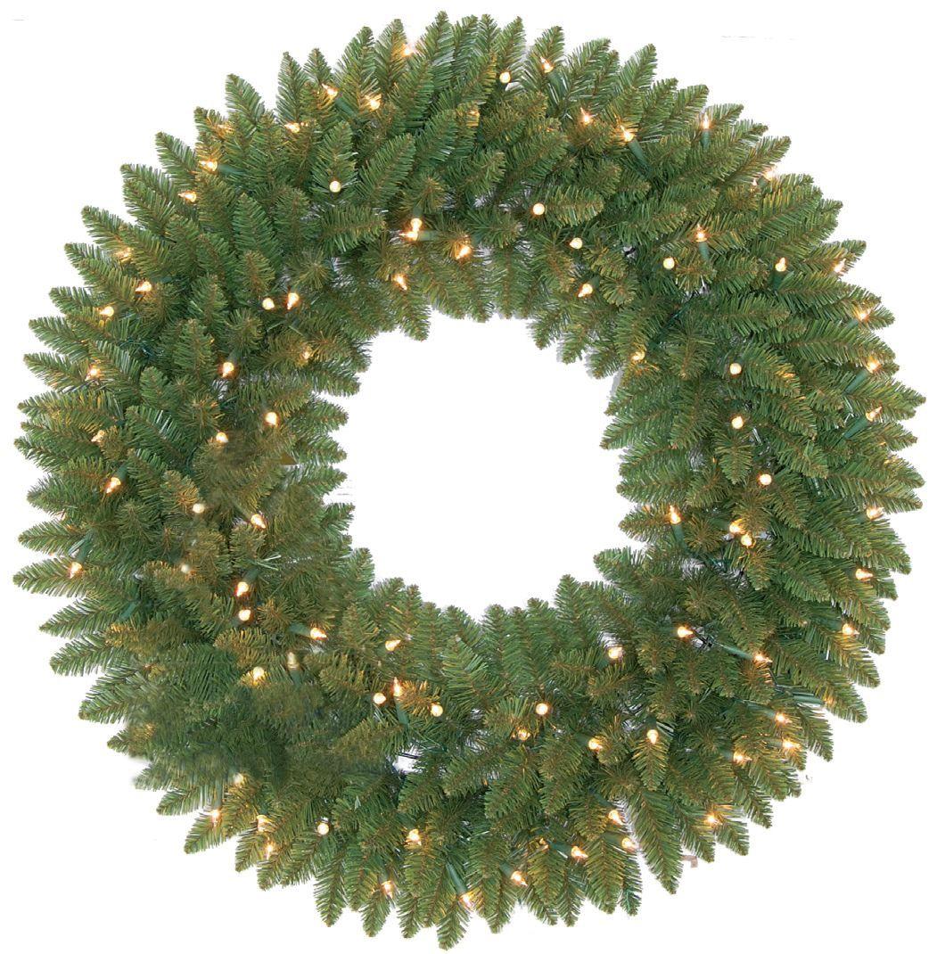 Couronne De Noël Washington Artificielle 60 Cm - PVC Plein Ignifuge NEN 71-2 - Déco Porte Ou Mur