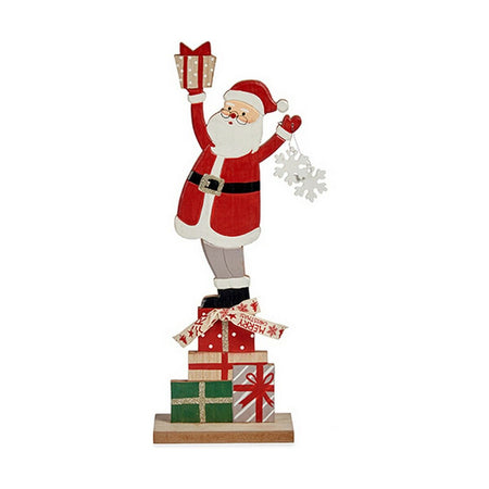 Figurine Décorative Rouge Père Noël 7 x 40 x 14 cm Gris Bois Blanc - Sapin Belge