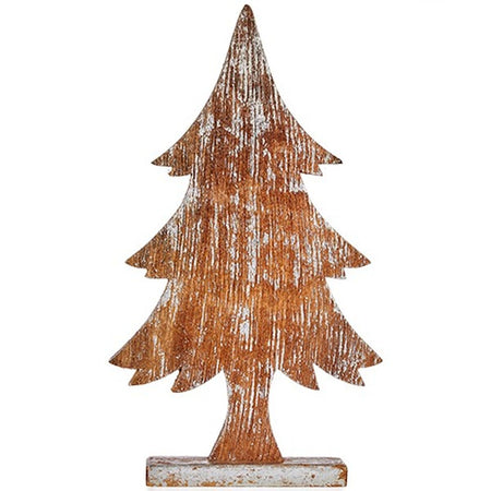 Figurine Décorative Sapin de Noël Argenté Bois 5 x 49,5 x 26 cm (6 Unités) - Sapin Belge