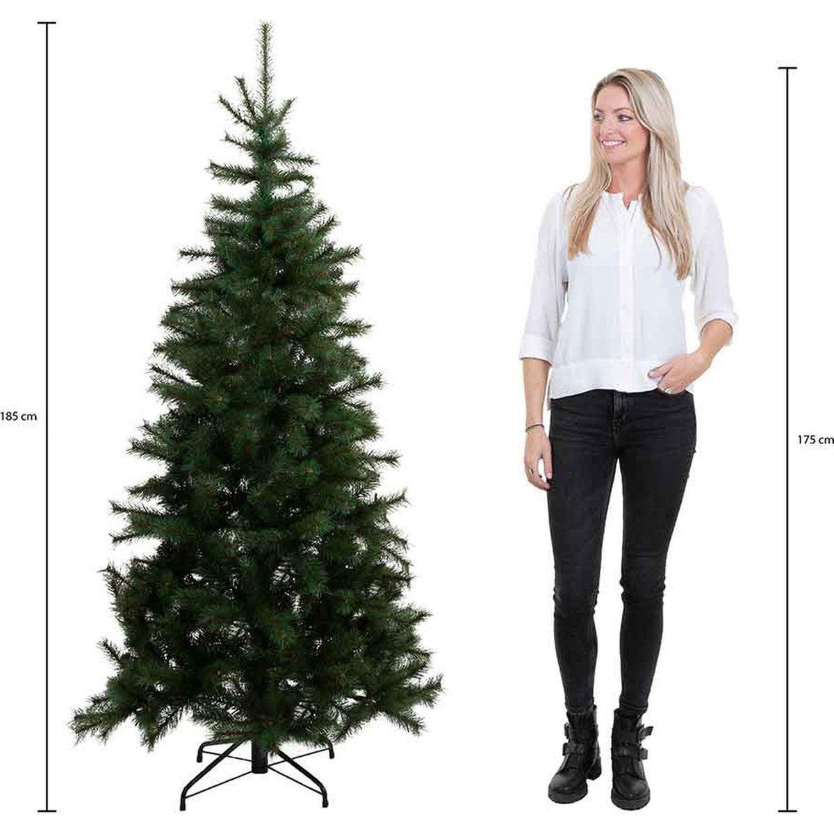 Sapin de Noël artificiel Black Box Millington - 185 x 109 cm - vert neige - Sapin Belge