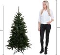 Sapin de Noël Stelton givré Black Box avec bouts vert LED blanc chaud 923 Dimensions - Sapin Belge