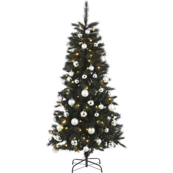 Sapin de Noël Artificiel Voss Black Box Trees avec Décoration et Siècle des Lumières LED - Sapin Belge