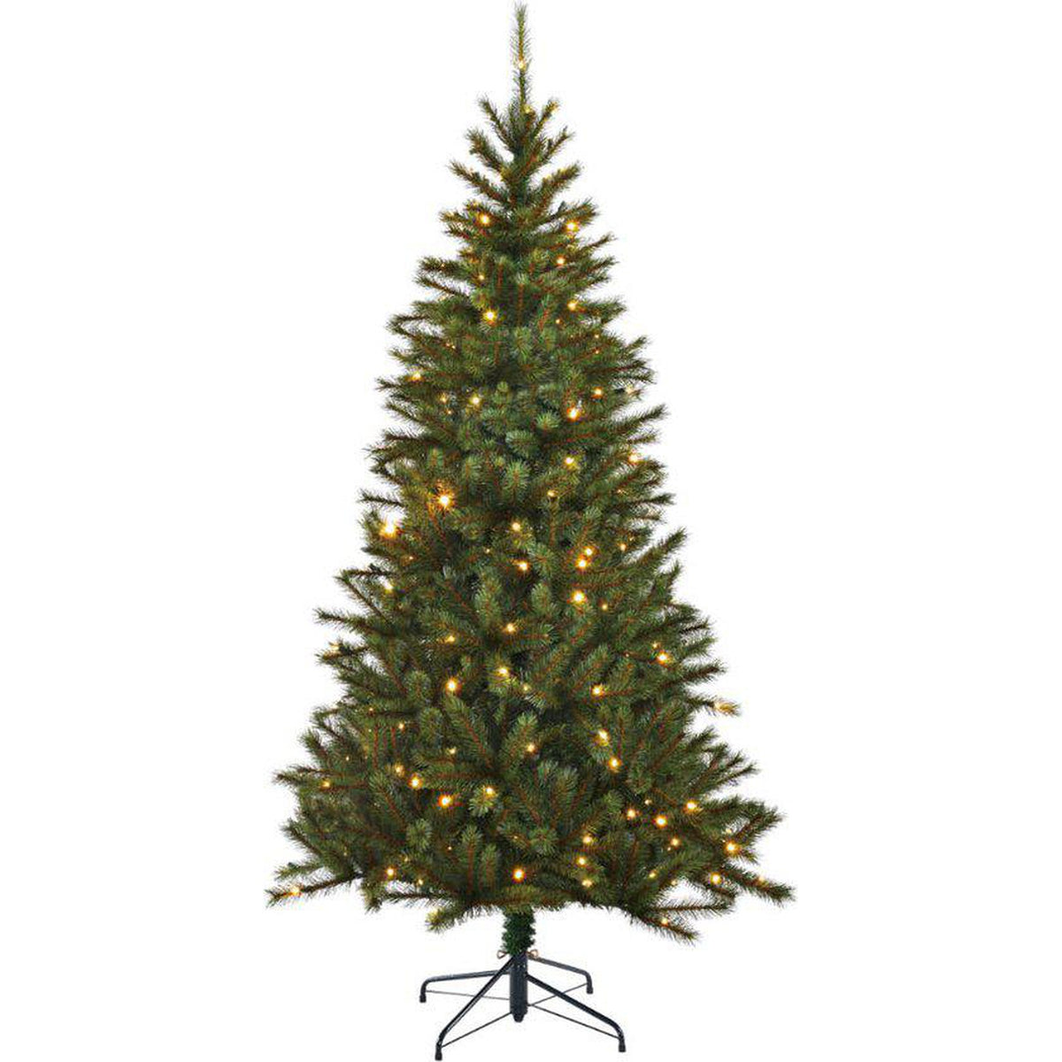 Sapin de Noël Artificiel Black Box Finest - 170 lumières LED blanc chaud - H185 x Ø102 - Vert - VERT - Sapin Belge