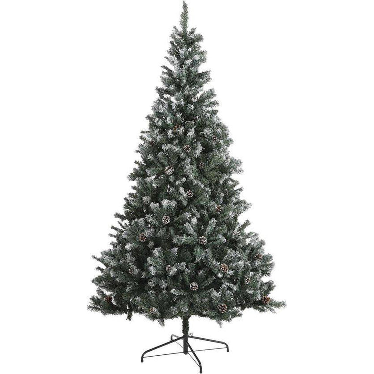 Buis noirs-Sapin de Noël Pinyon vert givré TIPS 500-h155xd86cm - Sapin Belge