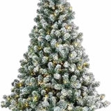 Sapin de Noël artificiel Pin impérial avec neige et éclairage 180 cm - Arbres artificiels - Sapin Belge