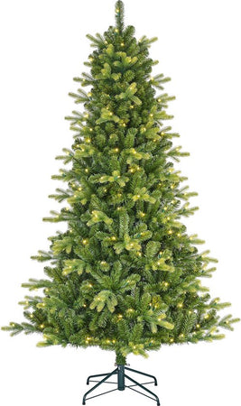 Black Box Trees Arbre de Noël artificiel Dayton avec Siècle des Lumières LED - H185 x Ø112 cm - Vert - Sapin Belge