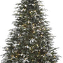 Sapin de Noël Stelton givré Black Box avec bouts vert LED blanc chaud 923 Dimensions en cm: 155 x 112 - Sapin Belge