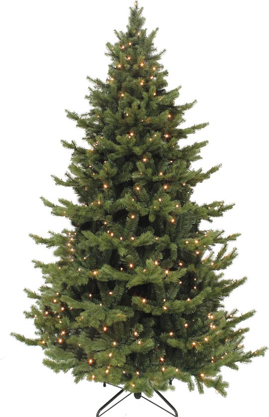 Triumph Tree de Noël artificiel Sherwood - 215 x 135 cm - Vert - 288 LED blanc chaud - Sapin Belge