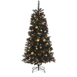 Black Box Trees Sapin de Noël artificiel Voss avec décoration et Siècle des Lumières LED - H185 cm - Vert - Sapin Belge