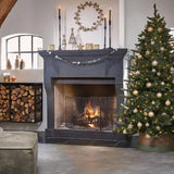 Triumph Tree de Noël artificiel Sherwood - 215 x 135 cm - Vert - 288 LED blanc chaud - Sapin Belge