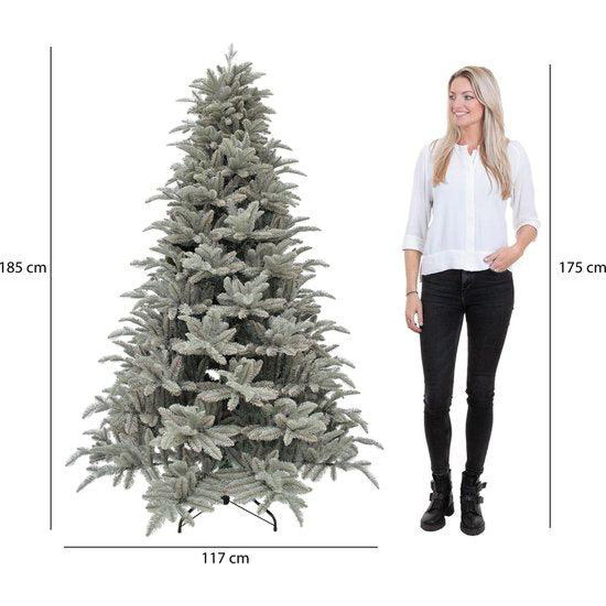 Triumph Tree - Hallarin X-mas tree gris argent - h185xd117cm - Sapin Belge