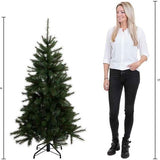 Sapin de Noël Stelton givré Black Box avec bouts vert LED blanc chaud 923 Dimensions en cm: 155 x 112 - Sapin Belge