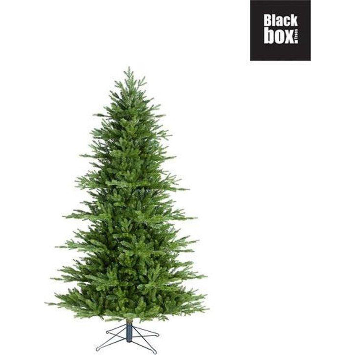 Boîte noire sapin de Noël artificiel pin macallan dimensions en cm: 155 x 104 vert - Sapin Belge