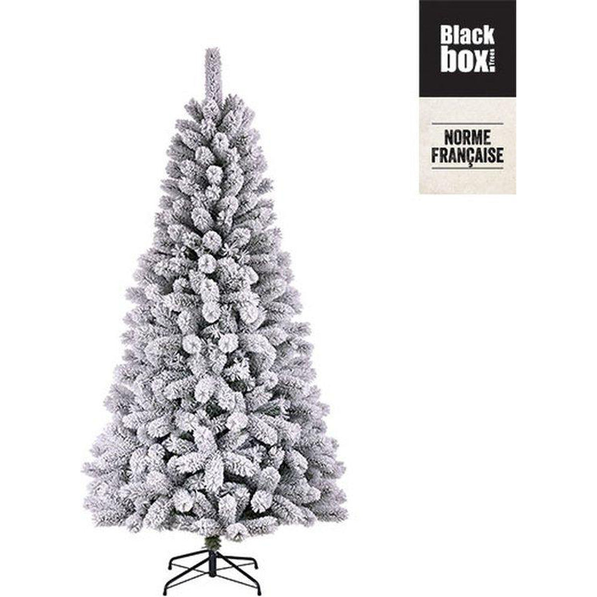 Black Box Trees Sapin de Noël Artificiel Medford - 124x124x230 cm - PVC/aiguille dure - Vert - Sapin Belge