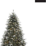 Sapin de Noël Stelton givré Black Box avec bouts vert LED blanc chaud 923 Dimensions en cm: 155 x 112 - Sapin Belge