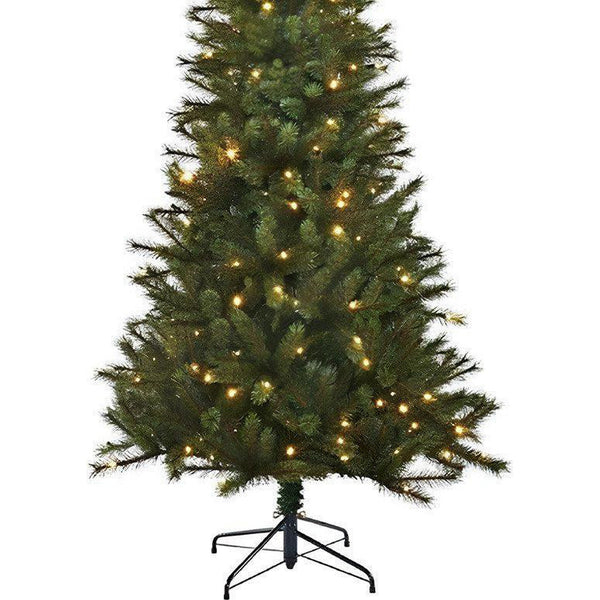 Sapin de Noël artificiel Kingston - Boîte noire - 767 pointes - avec lumières de Noël - 215 cm - Sapin Belge