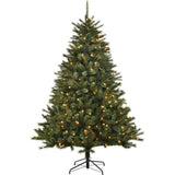 Sapin de Noël Artificiel Premium Black Box Finest - 180 lumières LED blanc chaud - H155 x Ø114 - Vert - VERT - Sapin Belge