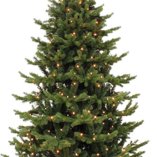 Triumph Tree de Noël artificiel Sherwood - 215 x 135 cm - Vert - 288 LED blanc chaud - Sapin Belge