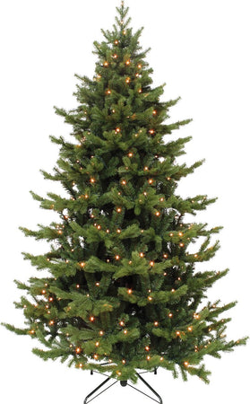 Triumph Tree de Noël artificiel Sherwood - 215 x 135 cm - Vert - 288 LED blanc chaud - Sapin Belge