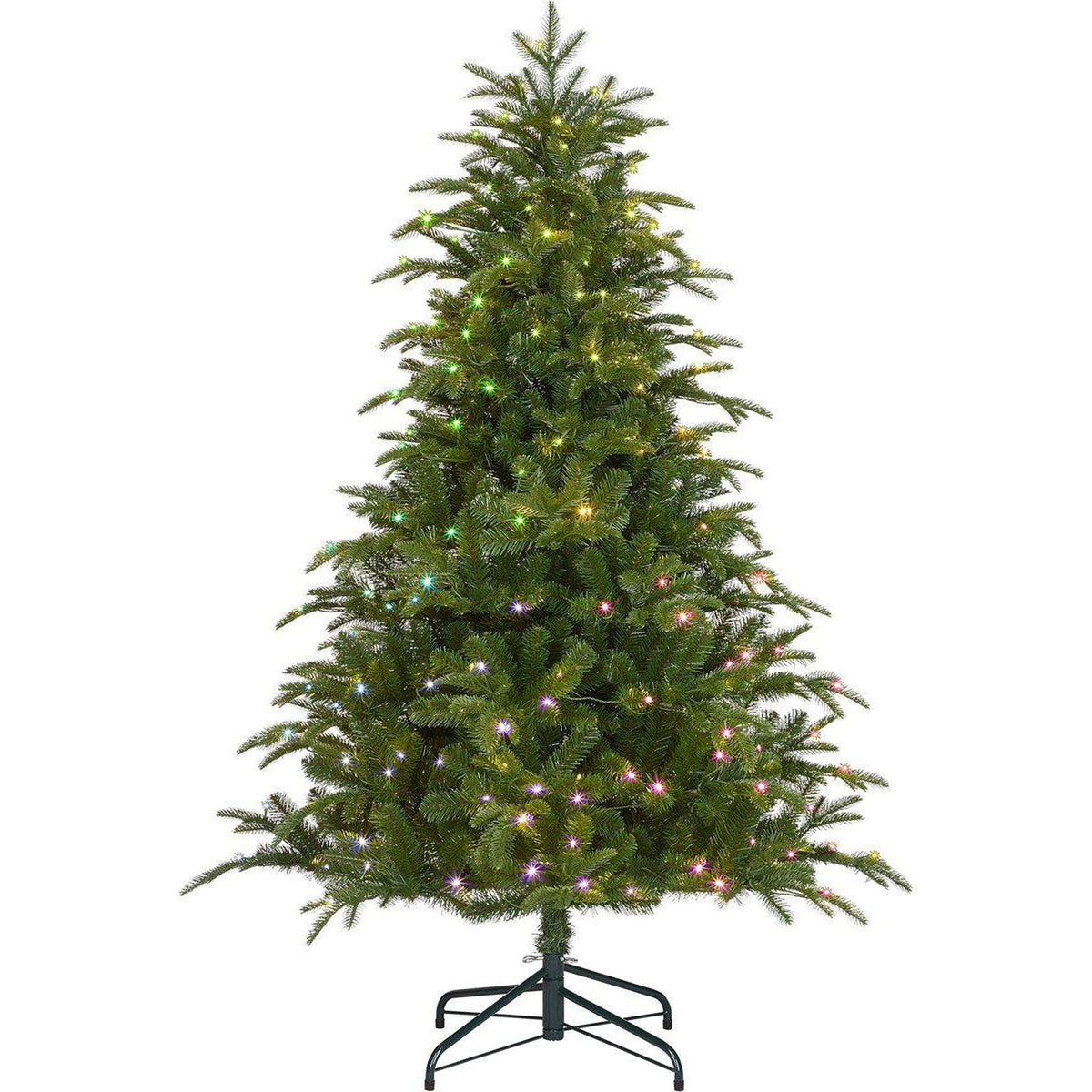 Black Box Trees Éclairage Smart Sapin de Noël Artificiel Nestow - H155 x Ø107 cm - Vert - Sapin Belge