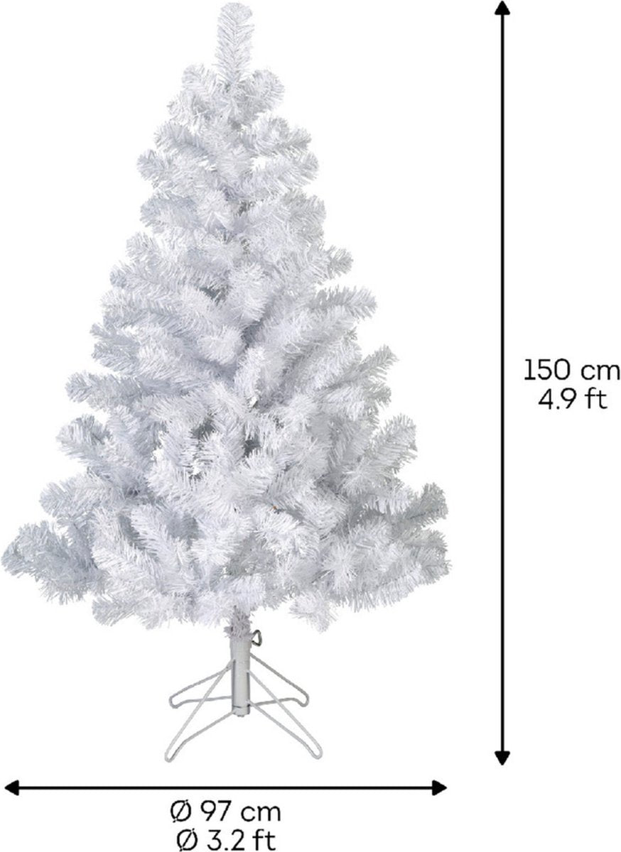 Sapin de Noël artificiel Pin Imperial - 340 pointes - blanc - 150 cm - Sapin Belge