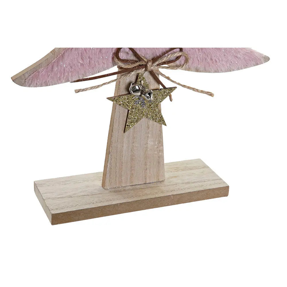 Arbre de Noël avec Étoile DKD Home Decor Laine Bois MDF (2 pcs) (26.5 x 6 x 58 cm) - Sapin Belge