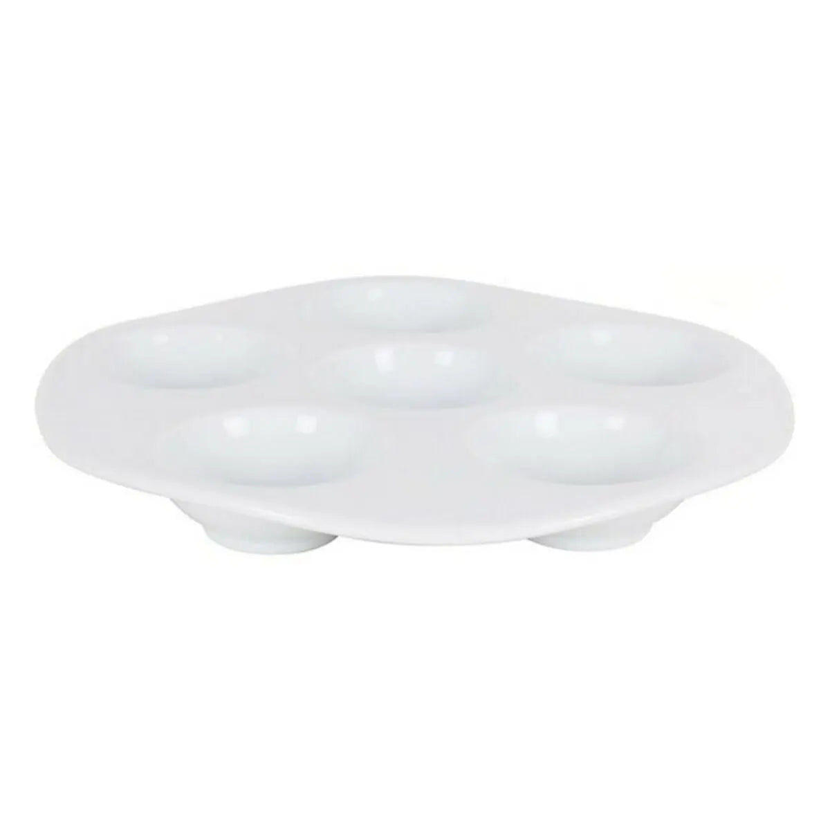 Assiette 6 compartiments Porcelaine Blanc (ø 28 x 3 cm) - Sapin Belge