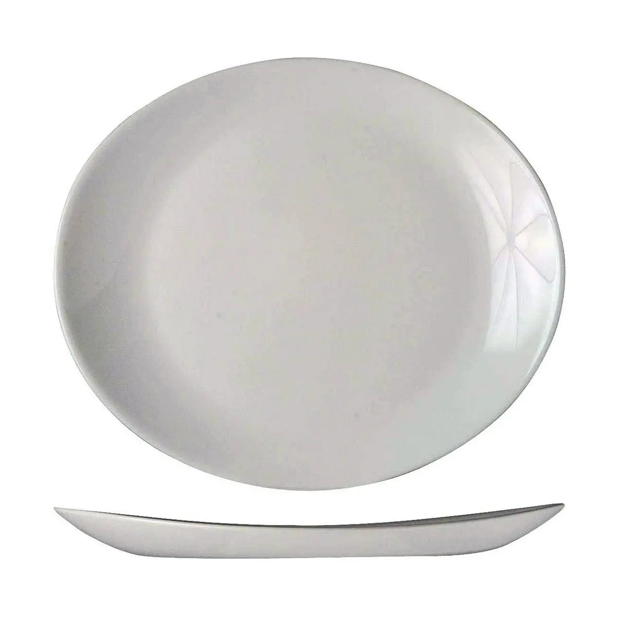 Assiette plate Arcoroc Restaurant 30 x 26 cm Blanc verre (6 Unités) - Sapin Belge