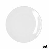 Assiette plate Bidasoa Glacial Coupe Blanc Céramique 25 cm (6 Unités) (Pack 6x) - Sapin Belge