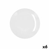 Assiette plate Bidasoa Glacial Coupe Céramique Blanc (21 cm) (Pack 6x) - Sapin Belge