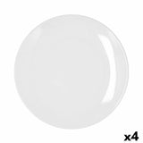 Assiette plate Bidasoa Glacial Coupe Céramique Blanc (27 cm) (Pack 4x) - Sapin Belge