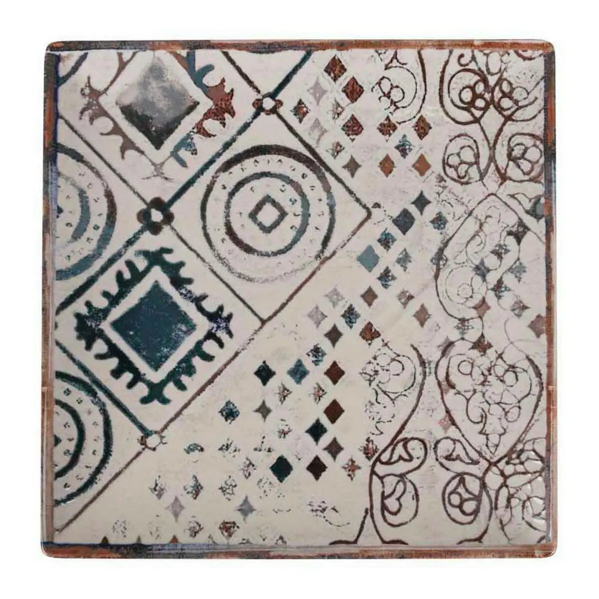 Assiette plate La Mediterránea Grecia Porcelaine Brille (24 x 24 x 2 cm) - Sapin Belge