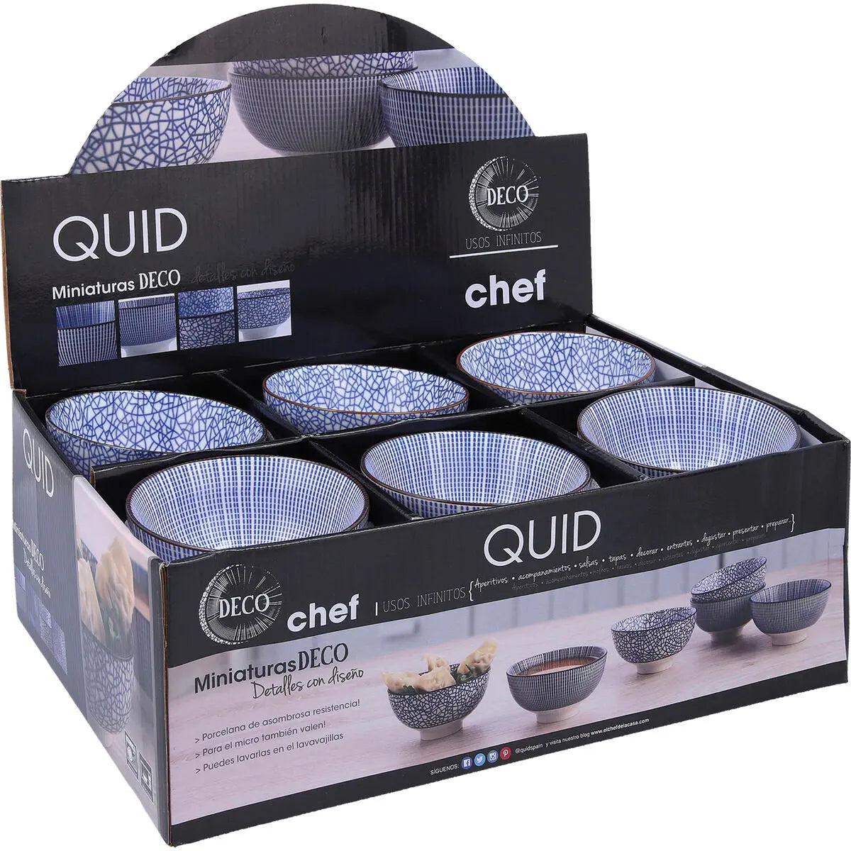 Bol Quid Chef Céramique Multicouleur (11 cm) (Pack 24x) - Sapin Belge