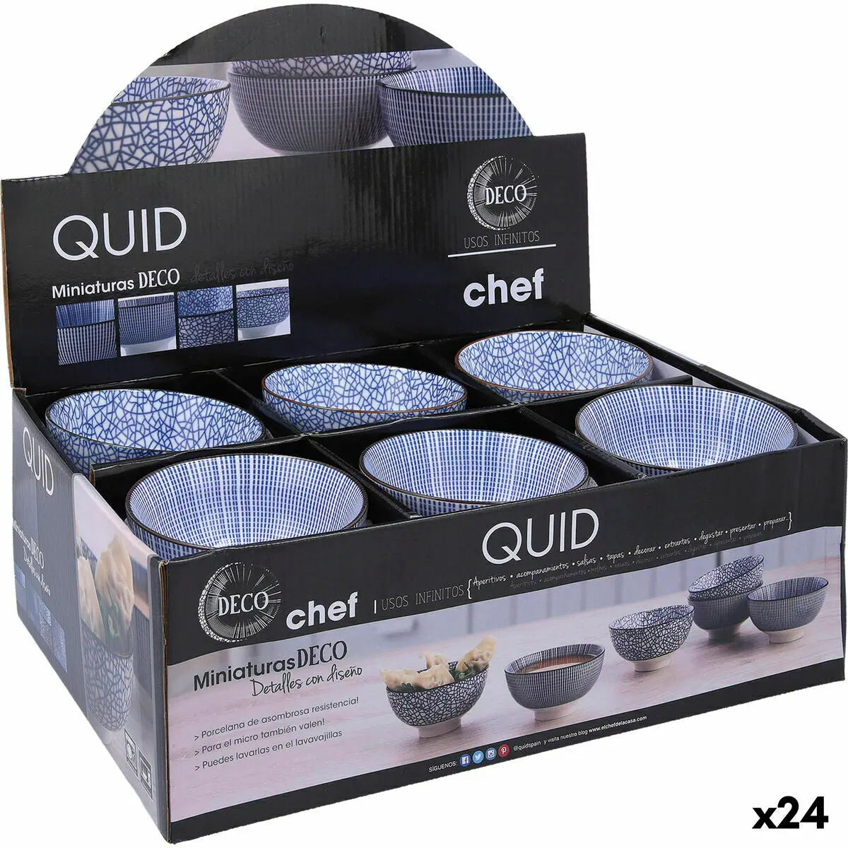 Bol Quid Chef Céramique Multicouleur (11 cm) (Pack 24x) - Sapin Belge