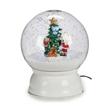 Boule de Neige Sapin de Noël 22 x 27 cm Blanc Plastique - Sapin Belge