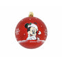 Boule de Noël Mickey Mouse Happy smiles 6 Unités Rouge Plastique (Ø 8 cm) - Sapin Belge