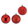 Boule de Noël Ø 8 cm 3 Unités Rouge PVC - Sapin Belge