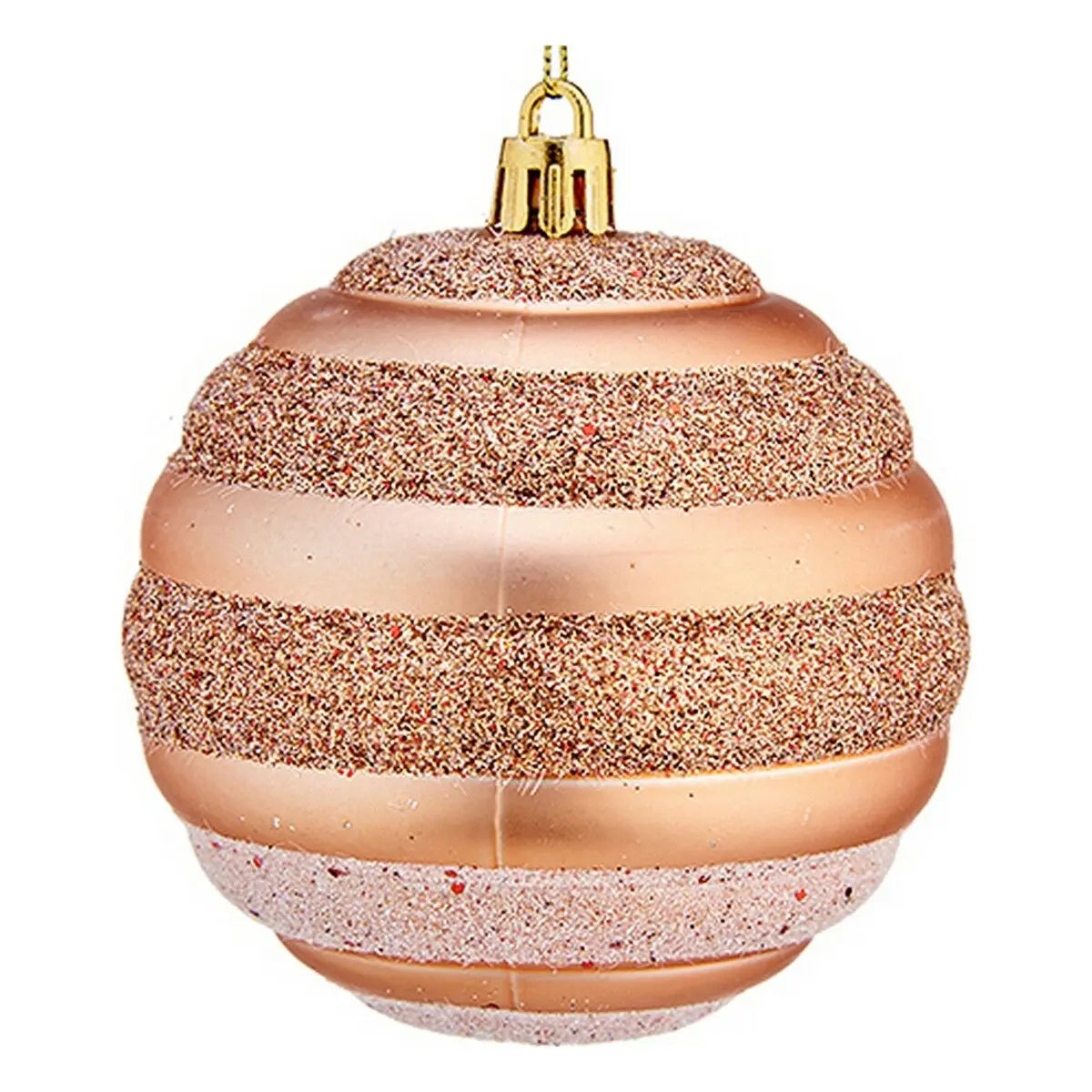 Boule de Noël Ø 8 cm 6 Unités Cuivre PVC - Sapin Belge