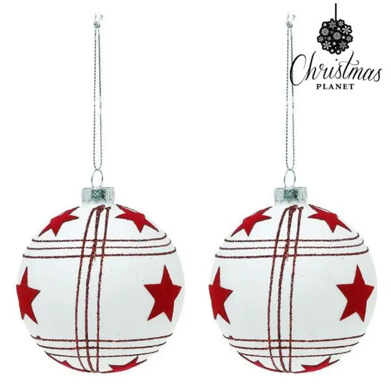 Boules de Noël 8 cm (2 uds) - Sapin Belge