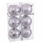 Boules de Noël Argent Plastique Cerf 8 x 8 x 8 cm (6 Unités) - Sapin Belge