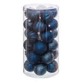 Boules de Noël Bleu Plastique 6 x 6 x 6 cm (30 Unités) - Sapin Belge