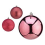 Boules de Noël Ø 10 cm 6 Unités Rose Plastique - Sapin Belge