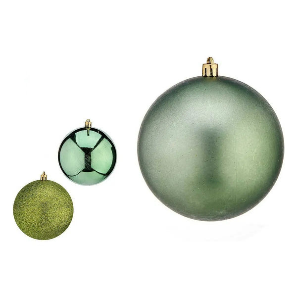 Boules de Noël Ø 10 cm 6 Unités Vert Plastique - Sapin Belge