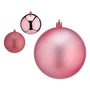 Boules de Noël Ø 12 cm 6 Unités Rose Plastique - Sapin Belge