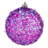 Boules de Noël Ø 8 cm 6 Unités Violet PVC - Sapin Belge