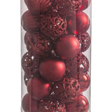 Boules de Noël Rouge Plastique 5 x 5 x 5 cm (30 Unités) - Sapin Belge