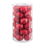 Boules de Noël Rouge Plastique 6 x 6 x 6 cm (30 Unités) - Sapin Belge