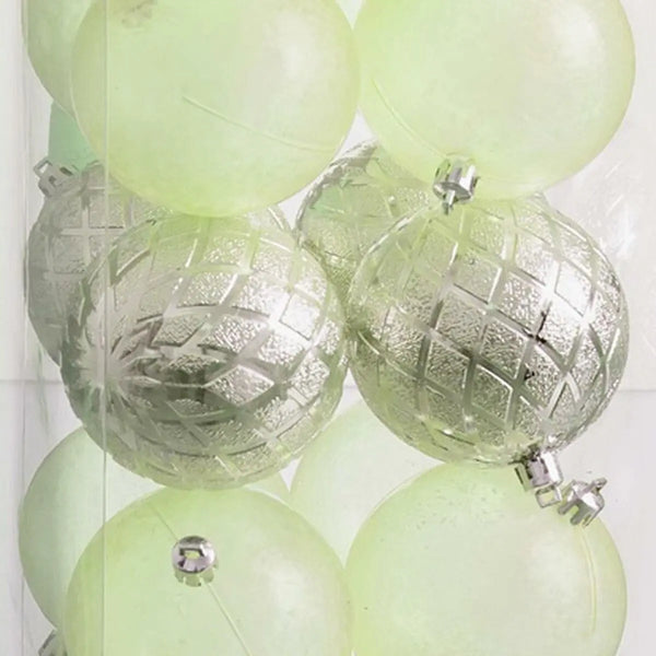 Boules de Noël Vert 8 x 8 x 8 cm (20 Unités) - Sapin Belge