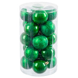 Boules de Noël Vert Plastique 6 x 6 x 6 cm (20 Unités) - Sapin Belge