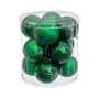 Boules de Noël Vert Plastique 8 x 8 x 8 cm (12 Unités) - Sapin Belge